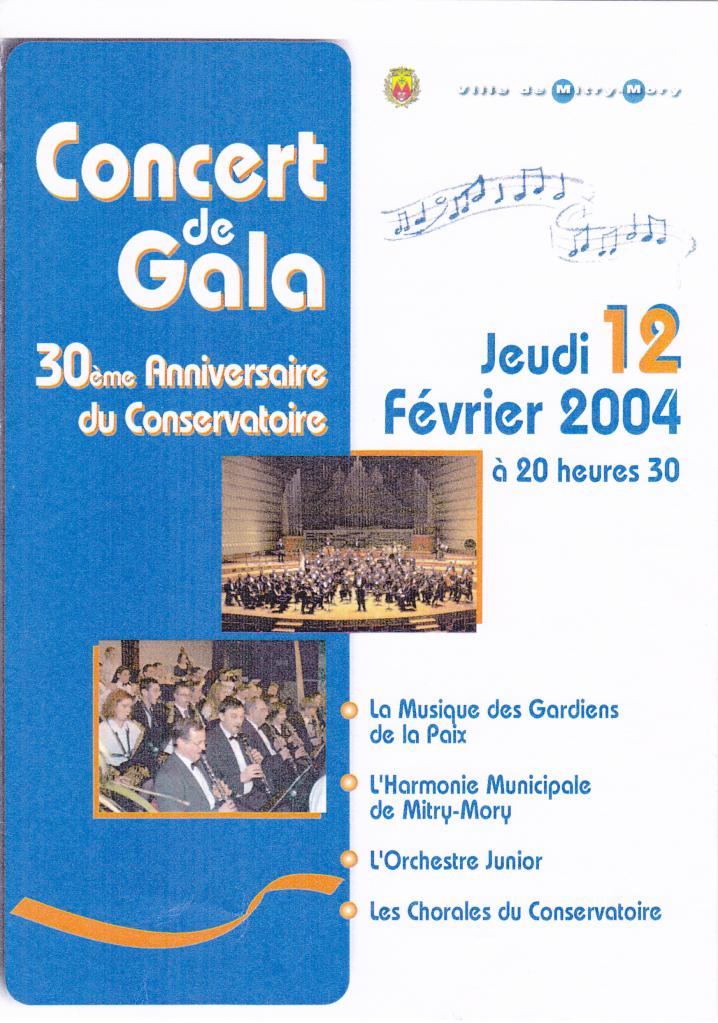 2004 - 30 ème Anniversaire du Conservatoire Municipal de Mitry Mory