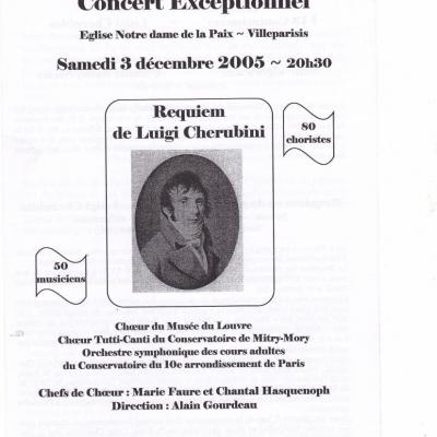 2005-Concert  exceptionnel Luigi Cherubini à Villeparisis