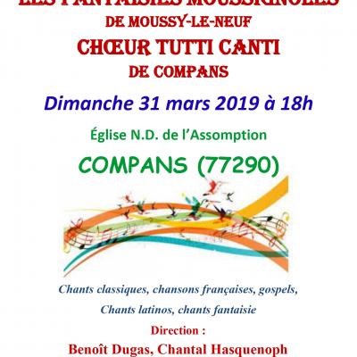 2019- COMPANS  - Rencontre chorales avec Les Fantaisies Moussignoles