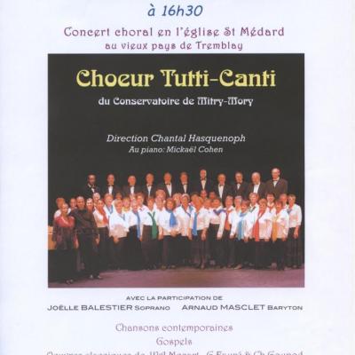 2010 - Concert Tutti Canti à Tremblay en France
